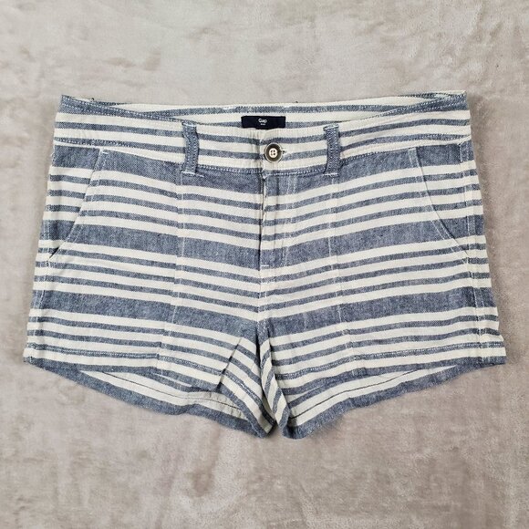 Gap Striped Linen/Cotton Women's Shorts size 6 - Picture 1 of 12